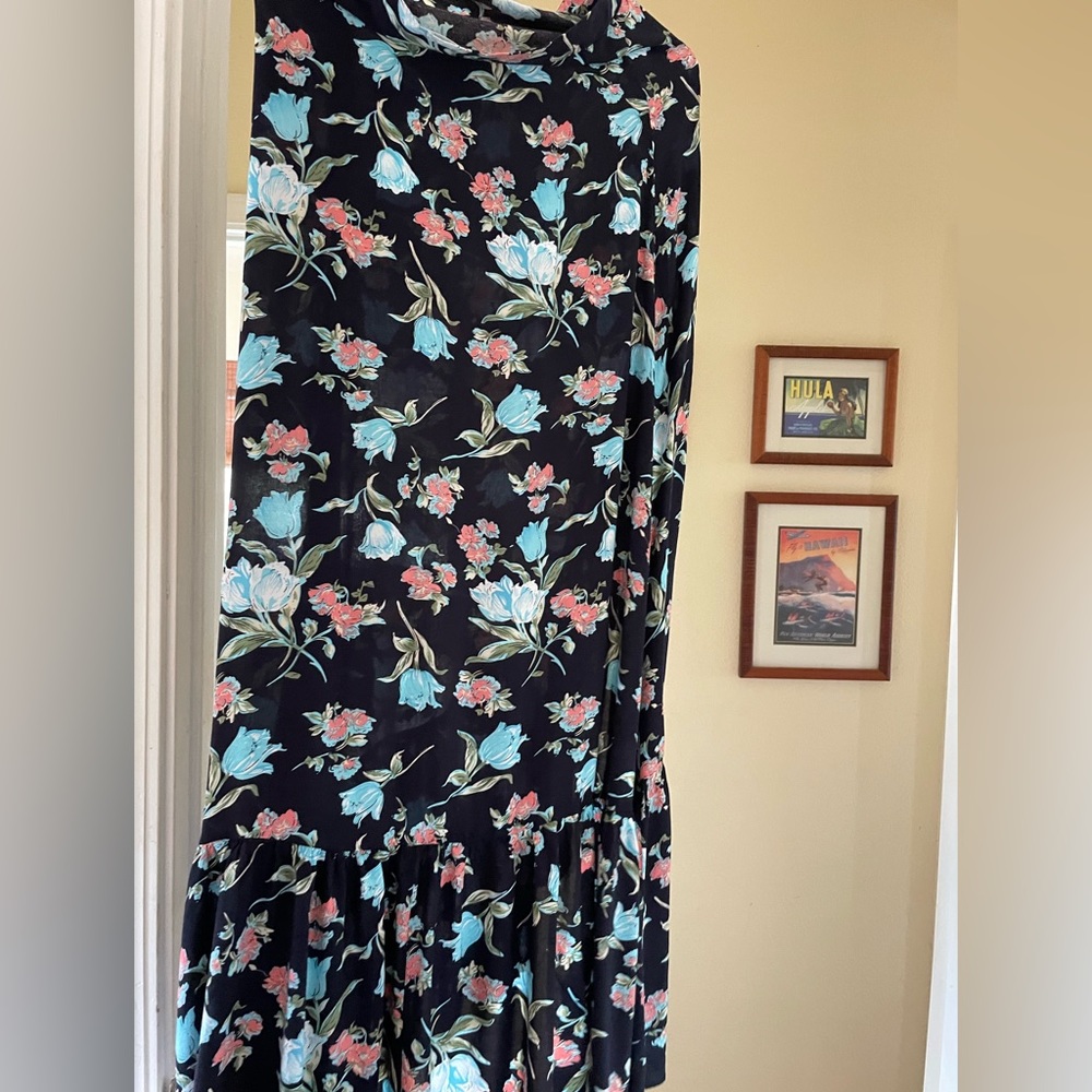 Floral Black Skirt
